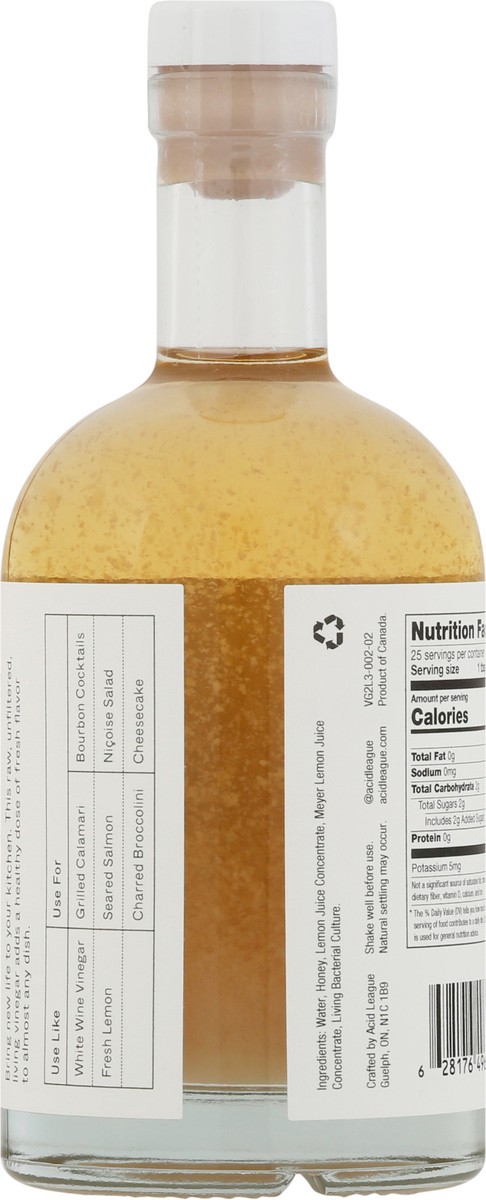 slide 4 of 14, Acid League Meyer Lemon Honey Living Vinegar, 12.7 fl oz
