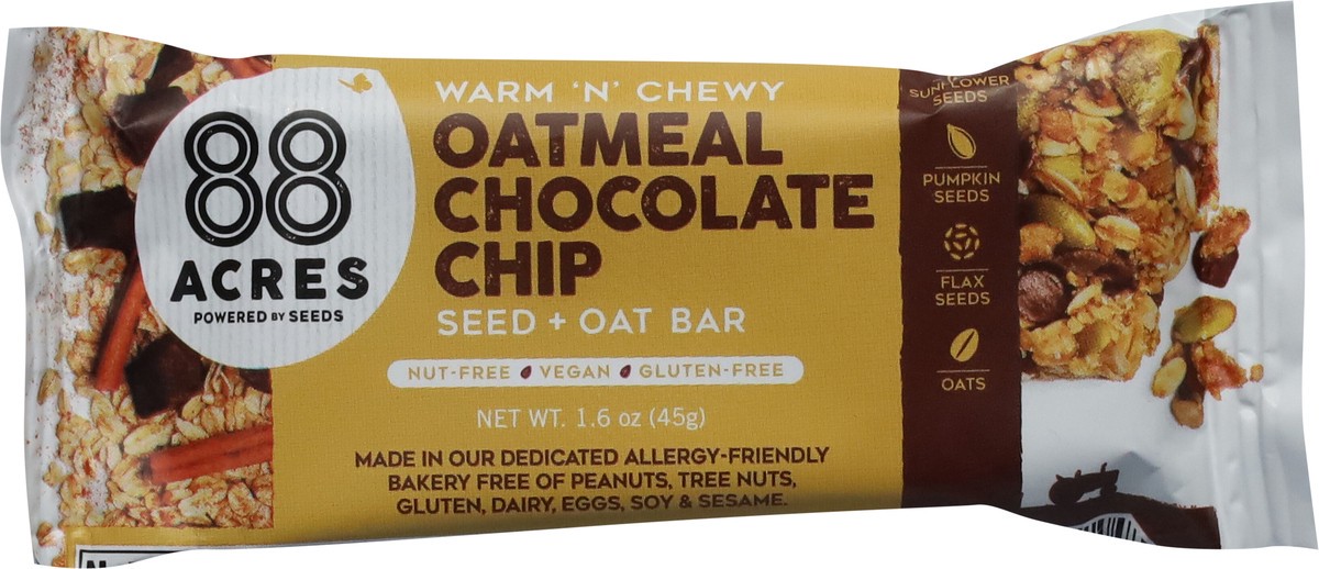 slide 3 of 13, 88 Acres Oatmeal Chocolate Chip Seed + Oat Bar 1.6 oz, 1.6 oz