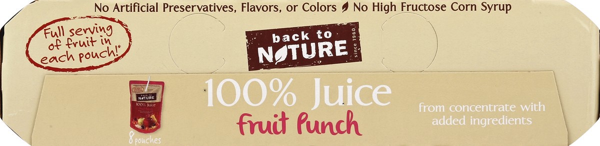 slide 6 of 6, Back to Nature 100% Juice Fruit Punch - 8 ct; 6 fl oz, 8 ct; 6 fl oz