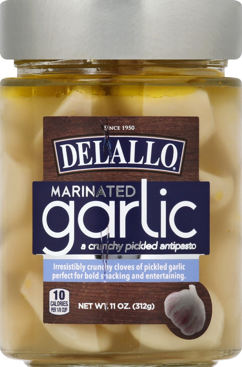 slide 1 of 3, DeLallo Pickled Antipasto Marinated Garlic 11 oz, 11 oz