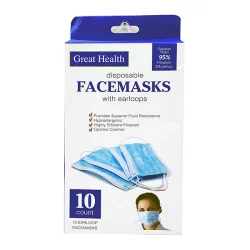 Great Health Disposable Face Masks With Earloops