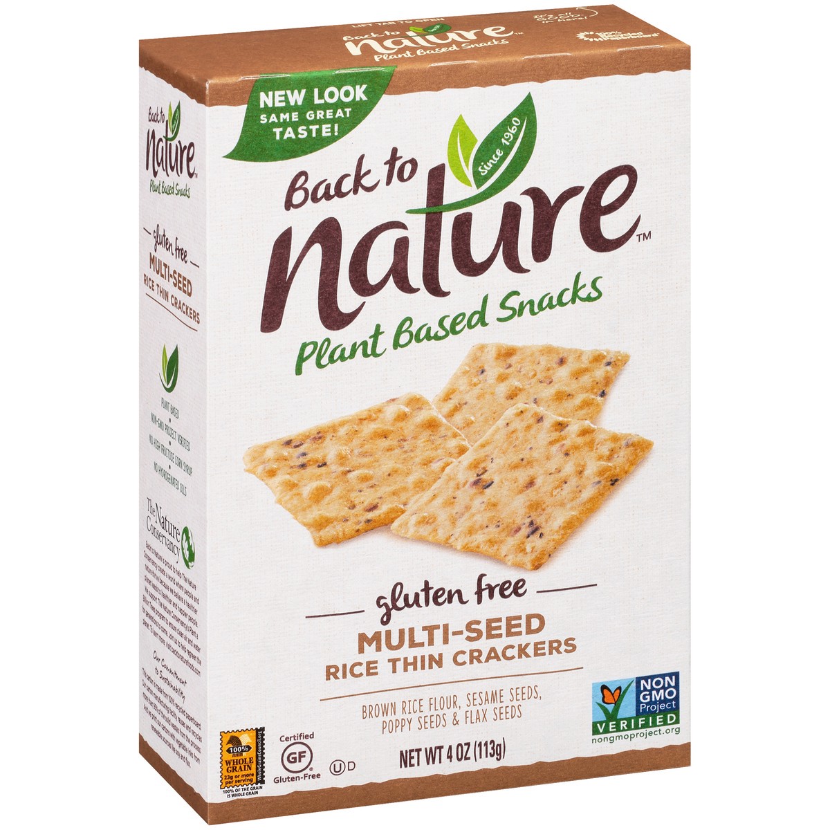 slide 3 of 9, Back to Nature Crackers, 4 oz