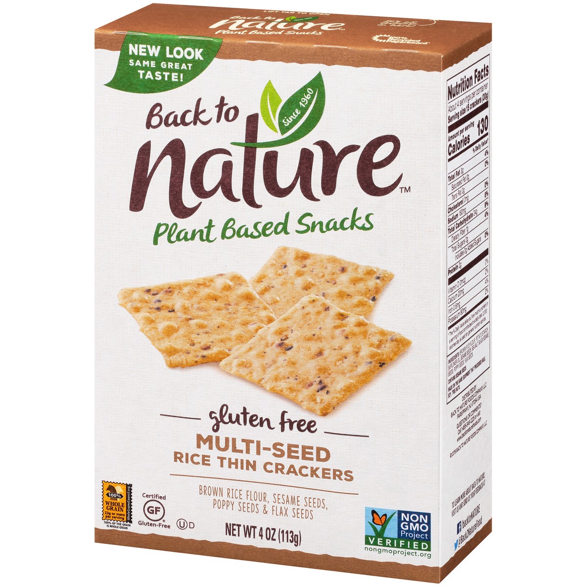 slide 4 of 9, Back to Nature Crackers, 4 oz