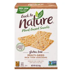 Back to Nature Crackers, Rice Thin, Multi-Seed