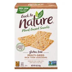 Back to Nature Crackers\, Rice Thin\, Multi-Seed