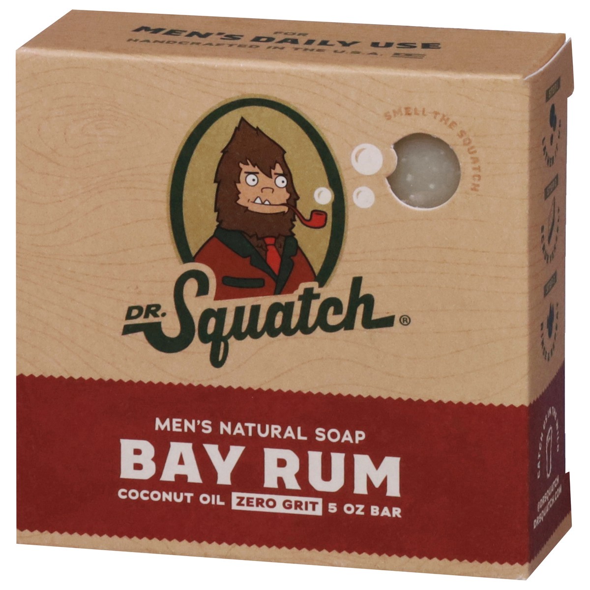 slide 6 of 13, Dr. Squatch Mens Zero Grit Men's Natural Bay Rum Soap 5 oz, 5 oz