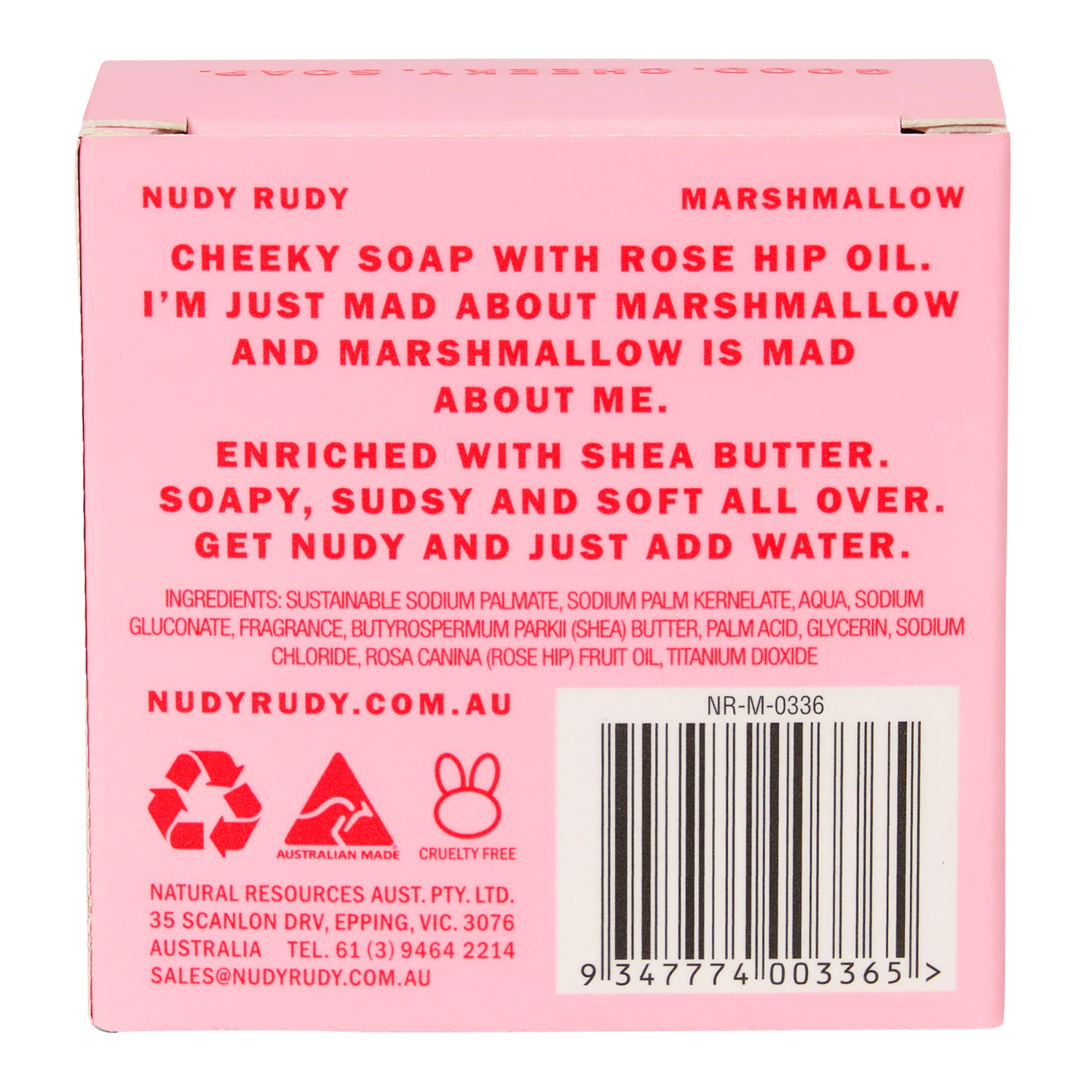 slide 2 of 4, Nudy Rudy Bar Soap- Mad Marshmallow, 1 ct