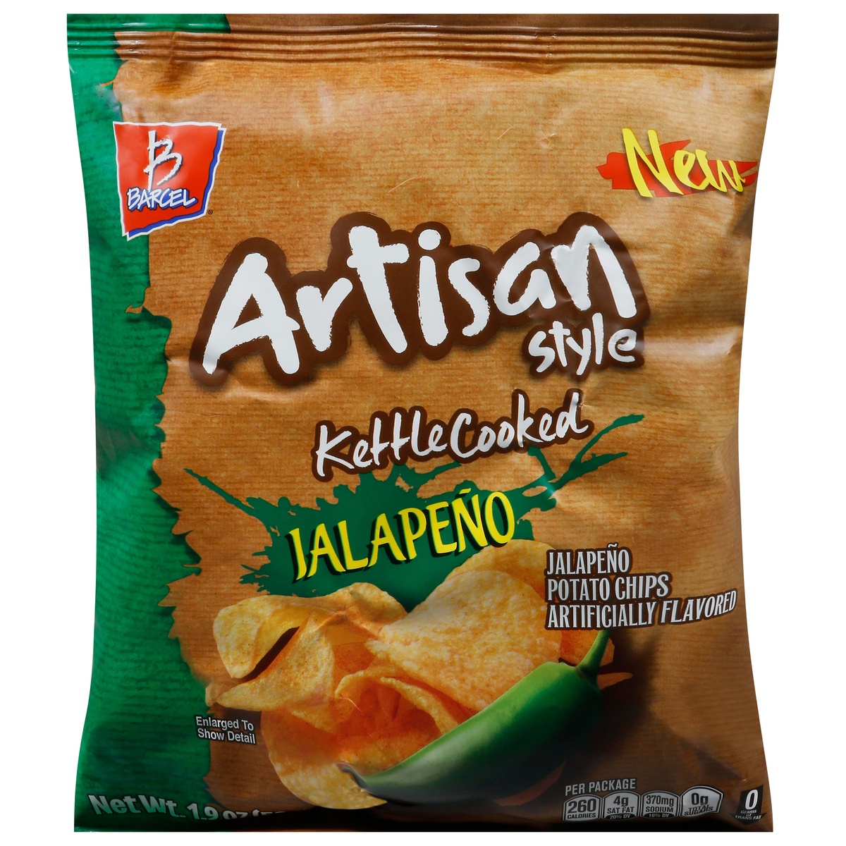 Barcel Artisan Style Kettle Cooked Jalapeno Potato Chips 1.9 oz 1.9 oz