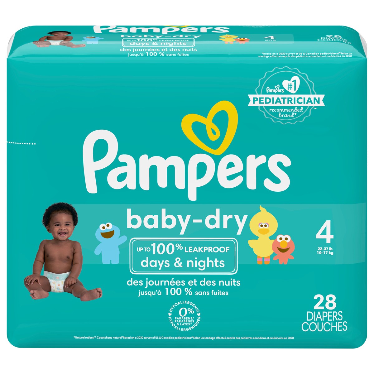slide 1 of 9, Pampers Baby Dry Diapers Size 4 28 Count, 28 ct
