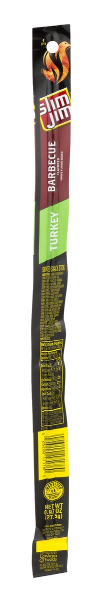 slide 2 of 8, Slim Jim Turkey Smoked Snack Stick Barbecue, 0.97 oz