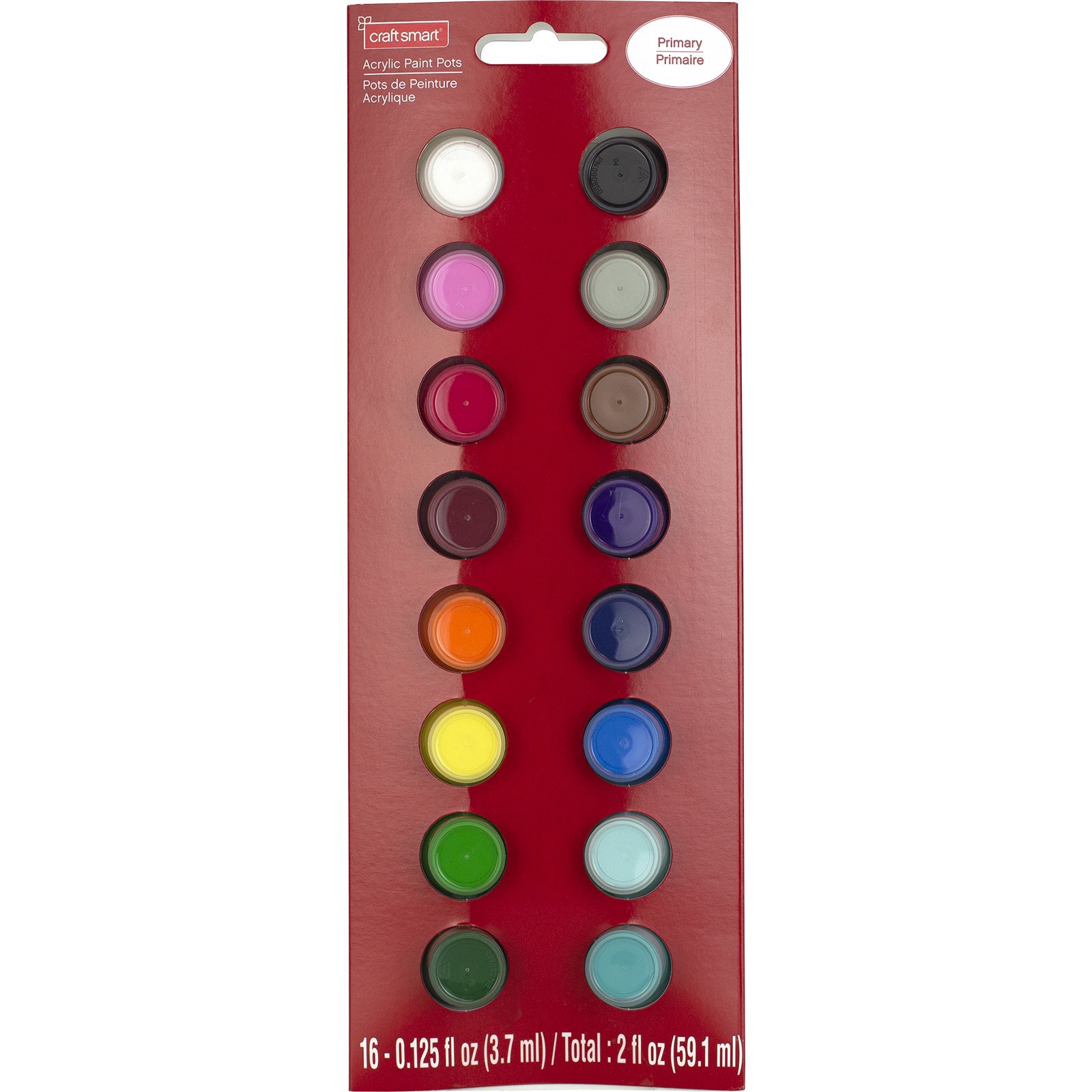 slide 3 of 7, Primary Acrylic Paint Pot Set By Craft Smart, 2 fl oz