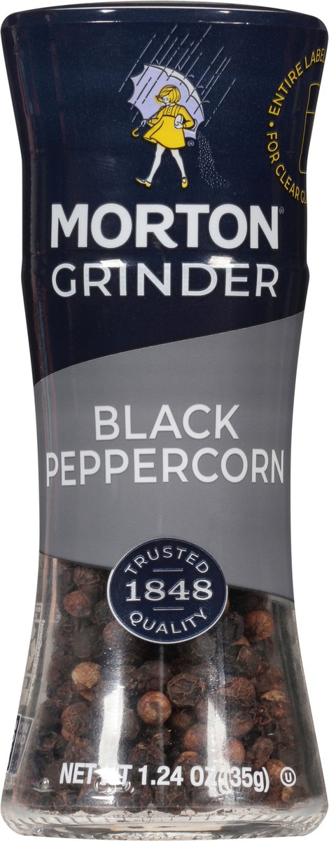 slide 1 of 9, Morton Grinder Black Peppercorn 1.24 oz, 1.24 oz