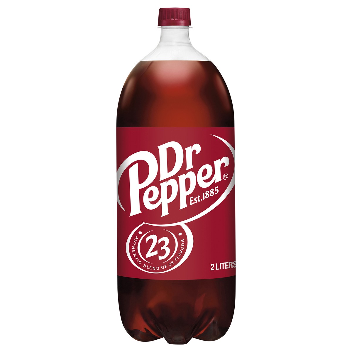 slide 1 of 7, Dr Pepper Soda bottle, 2 liter