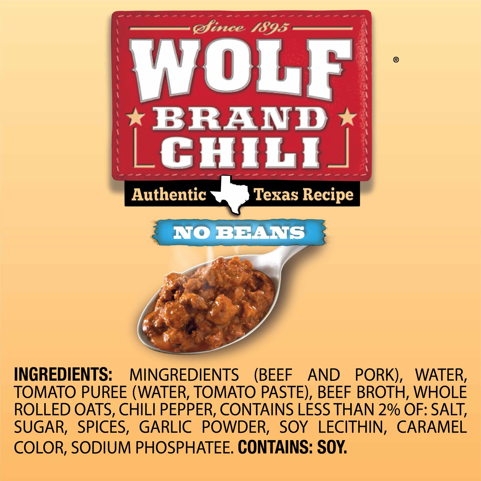 slide 3 of 5, Wolf Brand No Beans Chili 19 oz, 19 oz