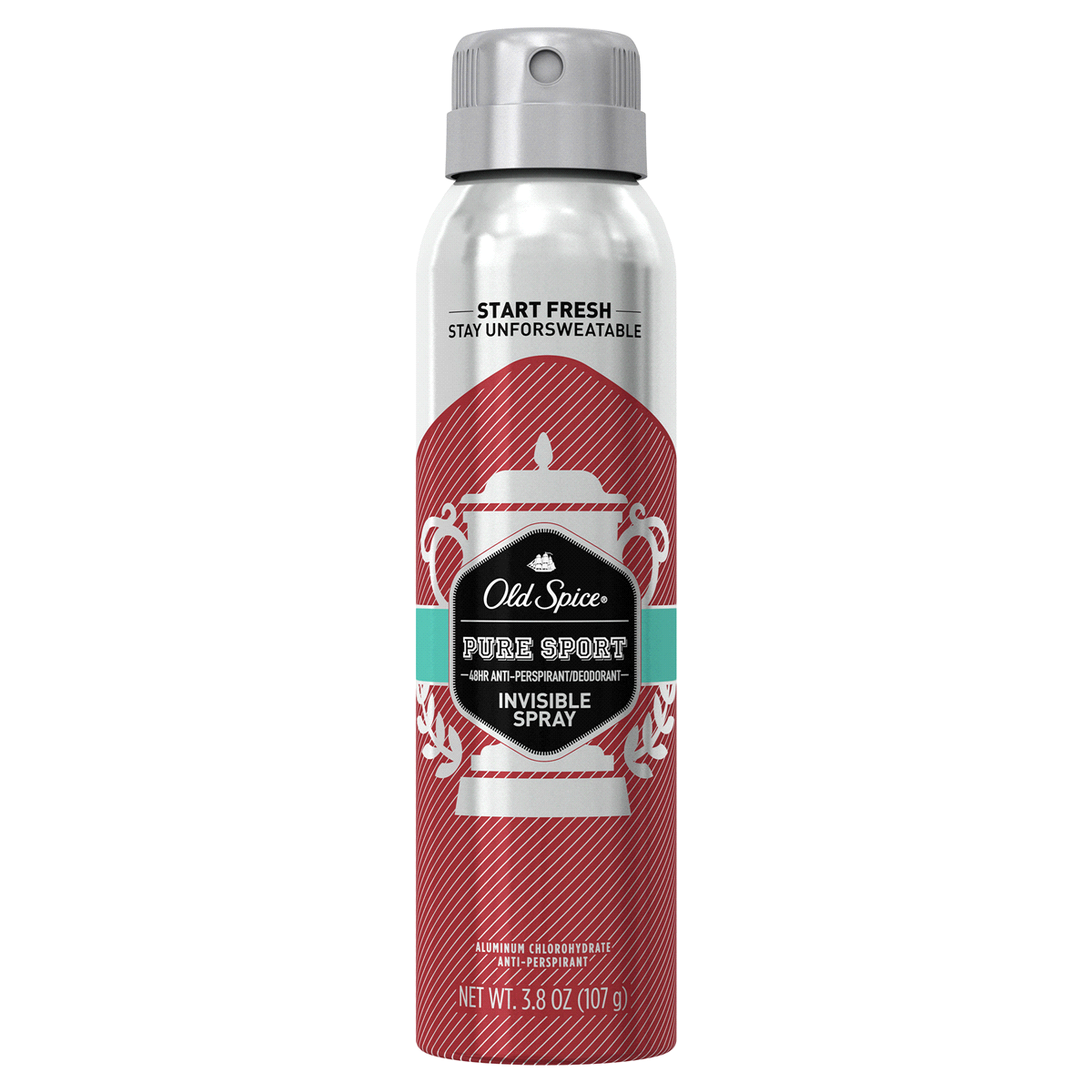 Old Spice Pure Sport Plus Invisible Antiperspirant Deodorant Spray 3.8 ...