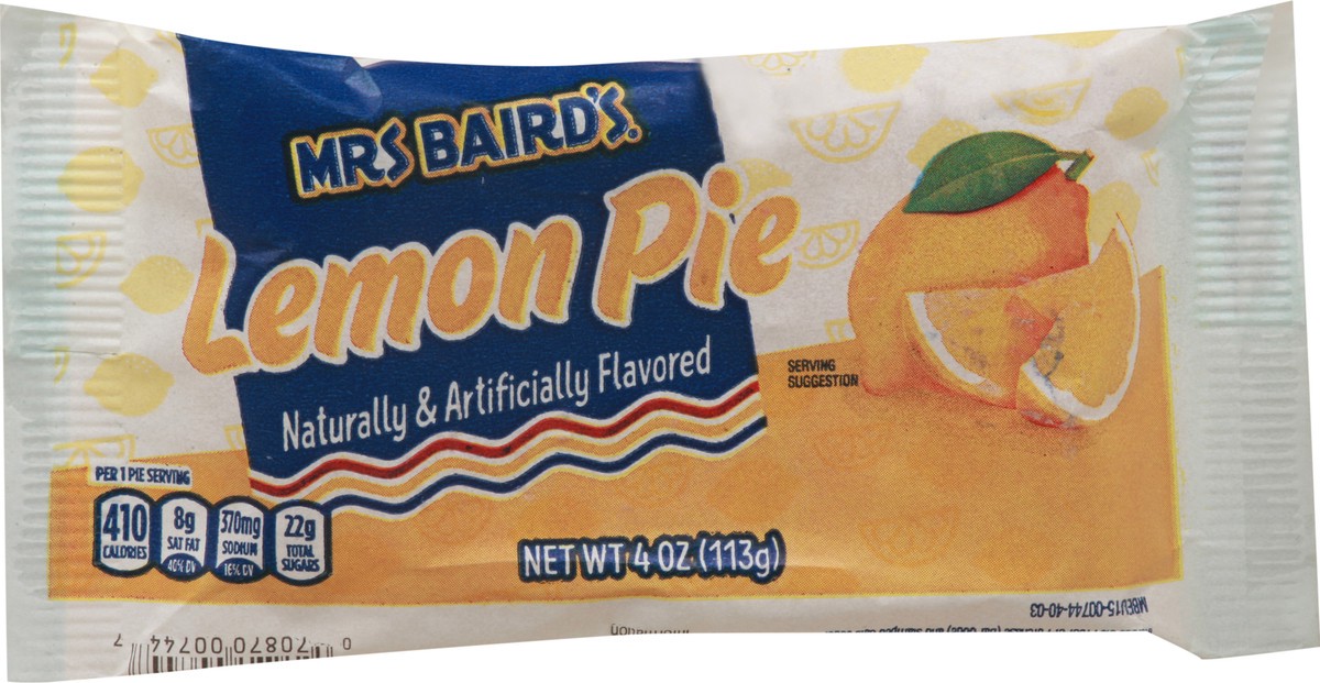 slide 6 of 9, Mrs. Baird's Lemon Pie, 4 oz, Mini Pies, Box, 4.2 oz