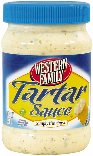 slide 1 of 2, Western Family Tartar Sauce, 15 oz