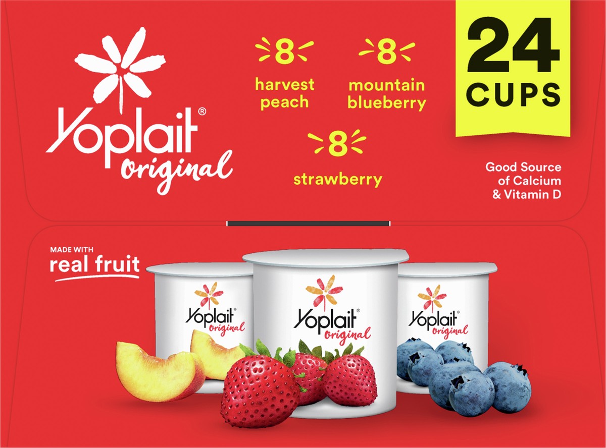 slide 8 of 13, Yoplait Original Low Fat Yogurt Pack, 24 Ct, 6 OZ Fruit Yogurt Cups, 24 ct