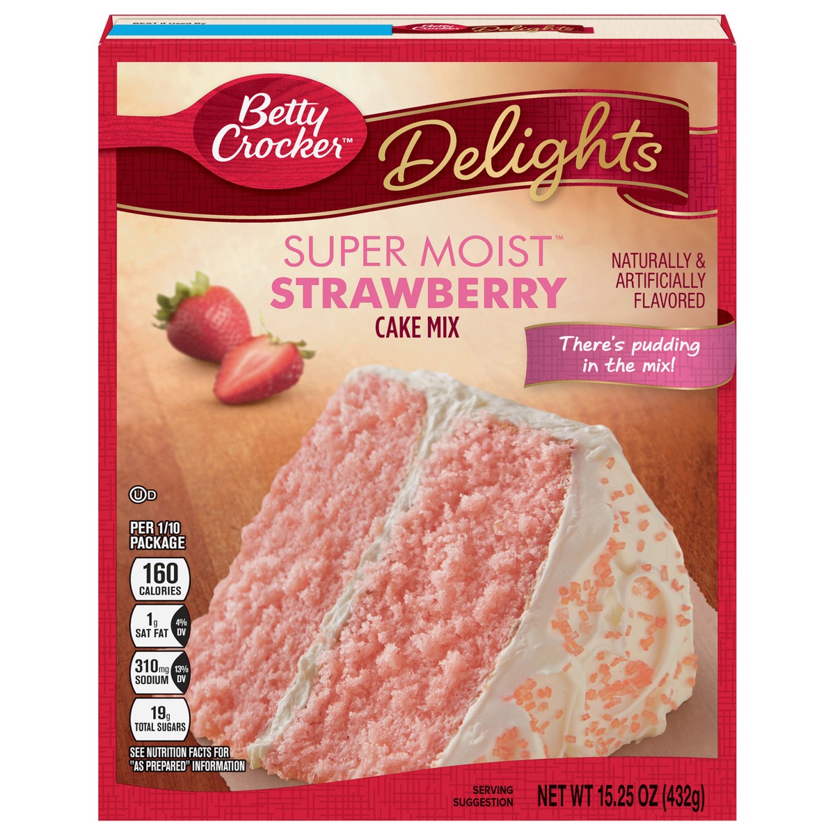 slide 1 of 9, Betty Crocker Super Moist Strawberry Cake Mix, 15.25 oz, 15.25 oz