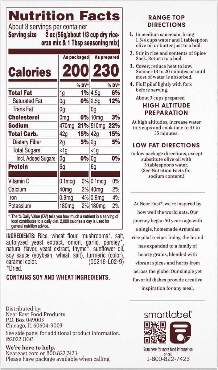 slide 6 of 6, Near East Rice Pilaf Mix Wild Mushroom & Herb 6.3 Oz, 6.3 oz