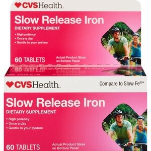 slide 1 of 1, CVS Health Slow Release Iron Tablets, 60 Ct, 1 ct
