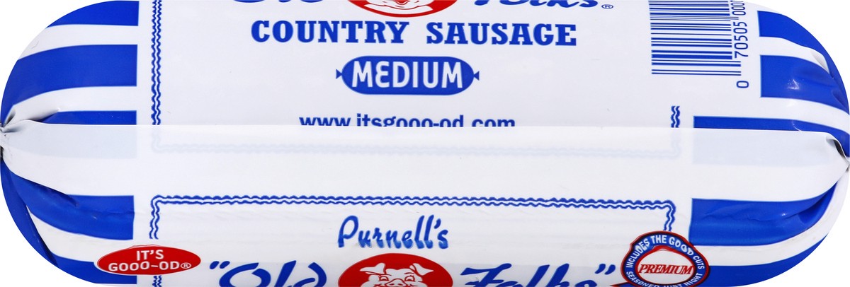 slide 5 of 9, Purnell's "Old Folks" Medium Country Sausage Chub, 16 oz, 16 oz