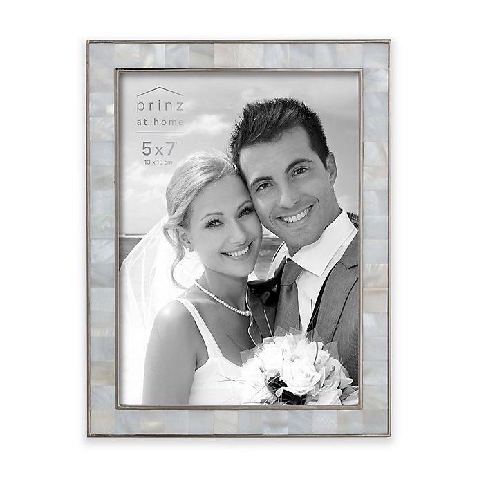 slide 1 of 1, Prinz Mother of Pearl Frame, 5 in x 7 in