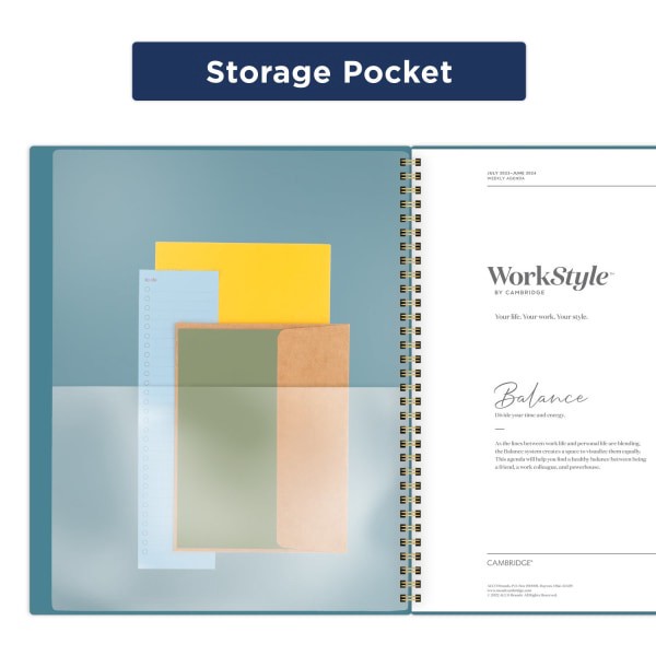 Cambridge workstyle balance academic 2023 2024 weekly monthly planner