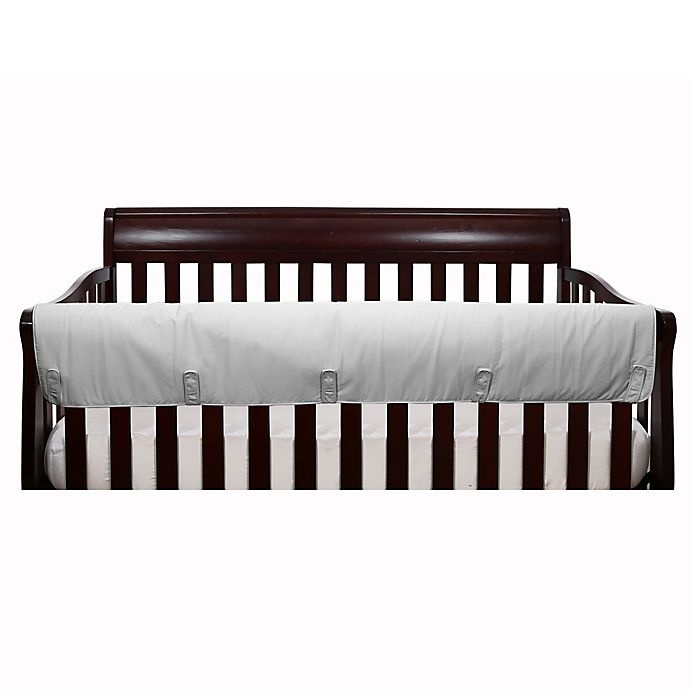 slide 1 of 1, The Peanutshell Solid Long Crib Rail Guard - Grey, 1 ct