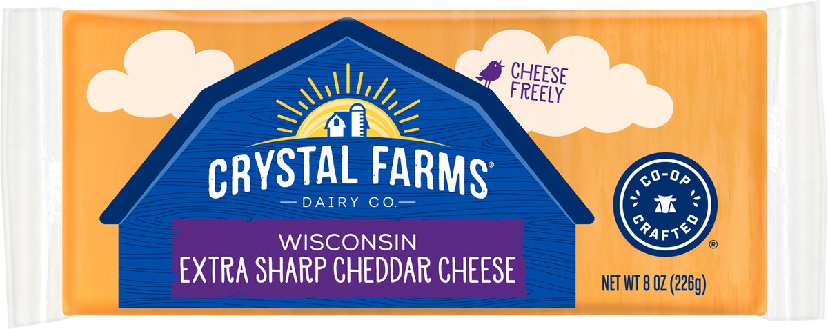 slide 4 of 4, Crystal Farms Extra Sharp Cheddar, 8 oz