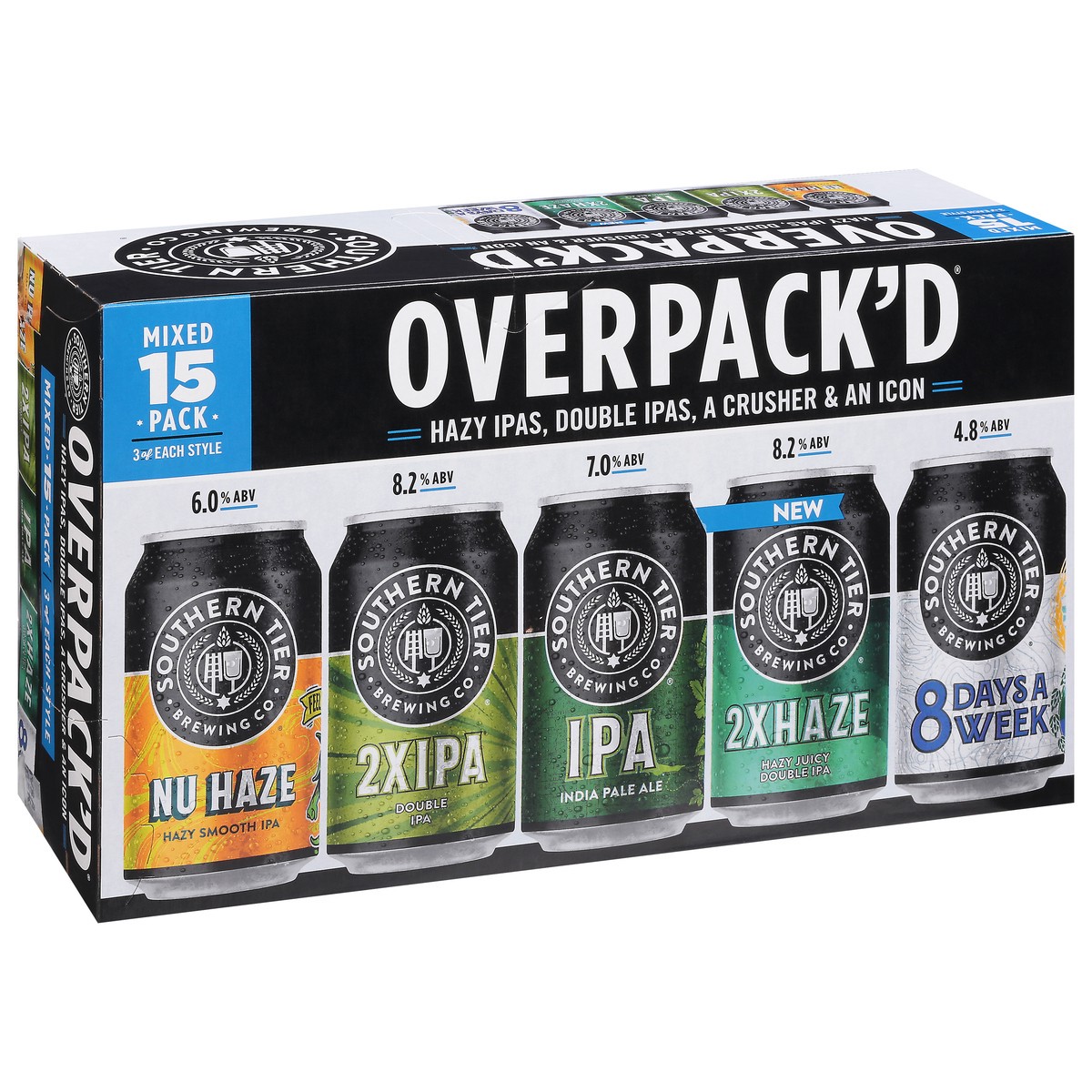 slide 1 of 6, Southern Tier Brewing Co. Overpack'd Variety Pack, 15 ct; 12 fl oz