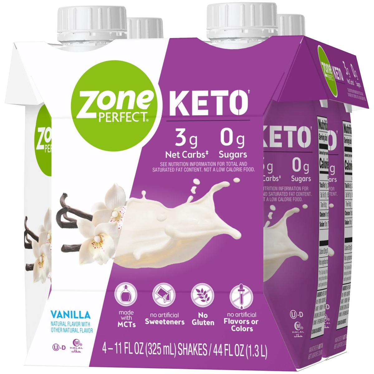 slide 3 of 11, Zone Perfect Keto Vanilla Shakes, 44 oz