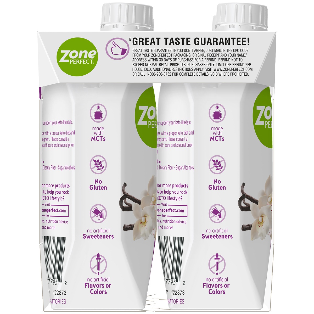 slide 7 of 11, Zone Perfect Keto Vanilla Shakes, 44 oz