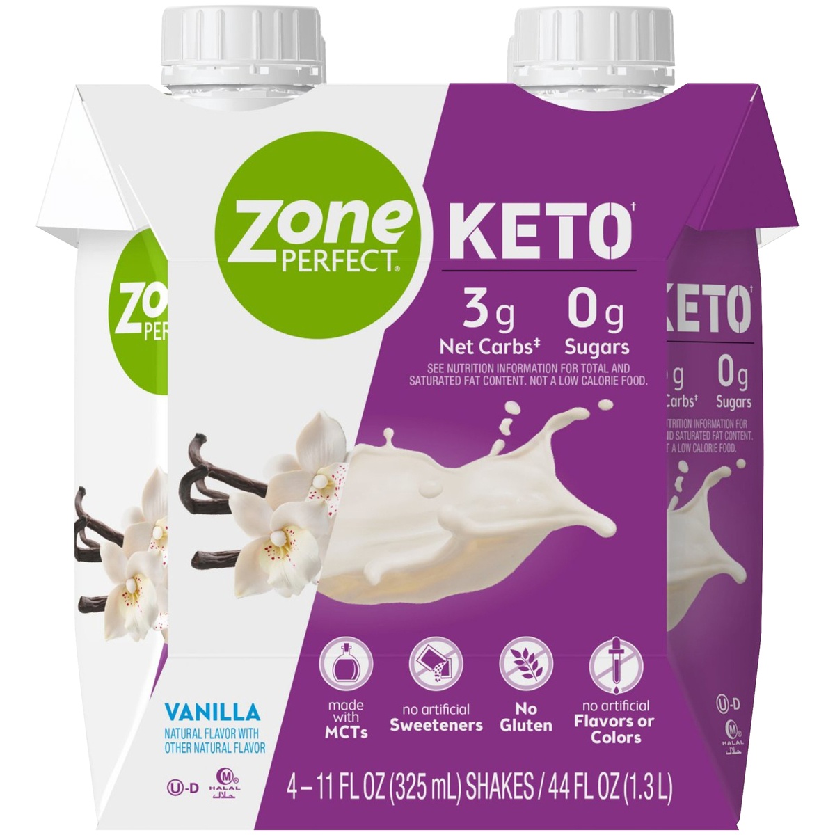 slide 9 of 11, Zone Perfect Keto Vanilla Shakes, 44 oz