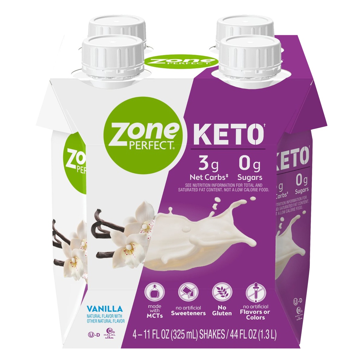 slide 11 of 11, Zone Perfect Keto Vanilla Shakes, 44 oz