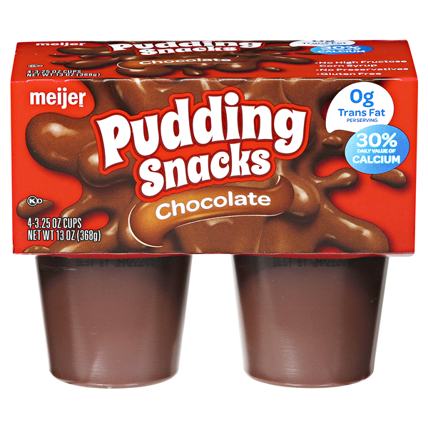 slide 1 of 6, Meijer Pudding Snacks, Chocolate, 14 oz