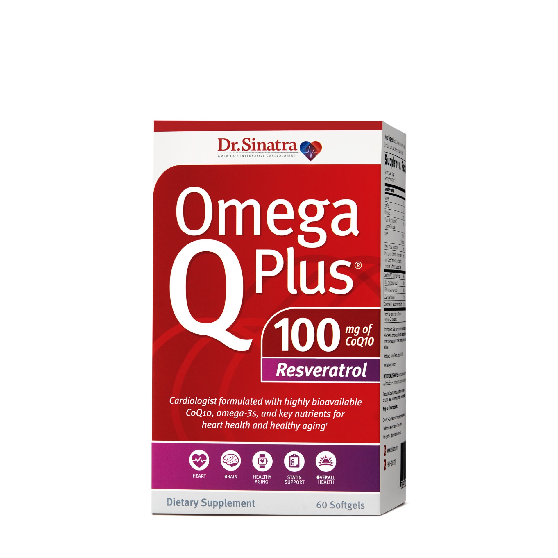 slide 1 of 1, Dr. Sinatra Omega Q Plus 100 Resveratrol, 60 ct