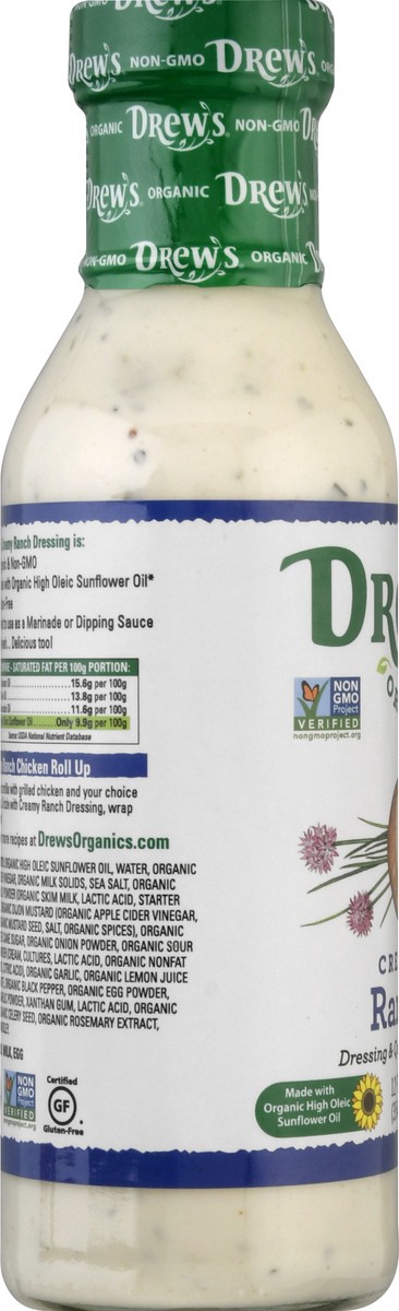 slide 4 of 13, Drew's Organics Creamy Ranch Dressing & Quick Marinade 12 oz, 12 fl oz