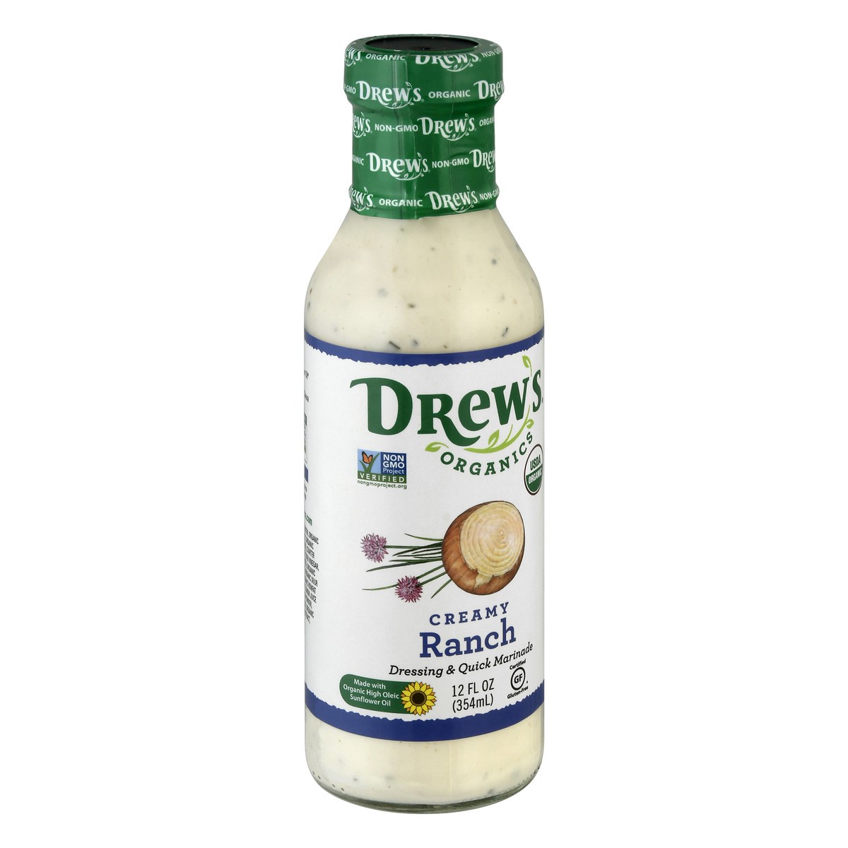 slide 3 of 13, Drew's Organics Creamy Ranch Dressing & Quick Marinade 12 oz, 12 fl oz