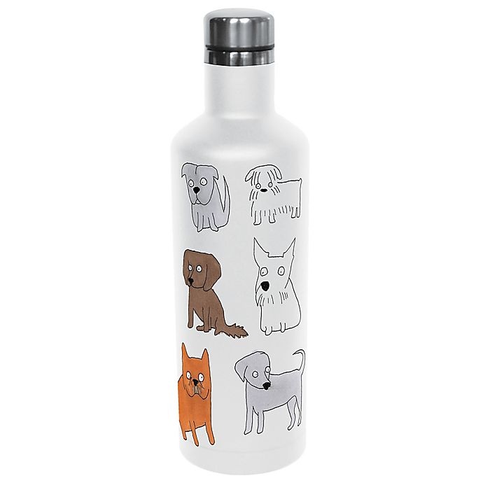 slide 1 of 1, Indigo Falls Dogs Moodi Stainless Steel Water Bottle with Lid, 16 oz