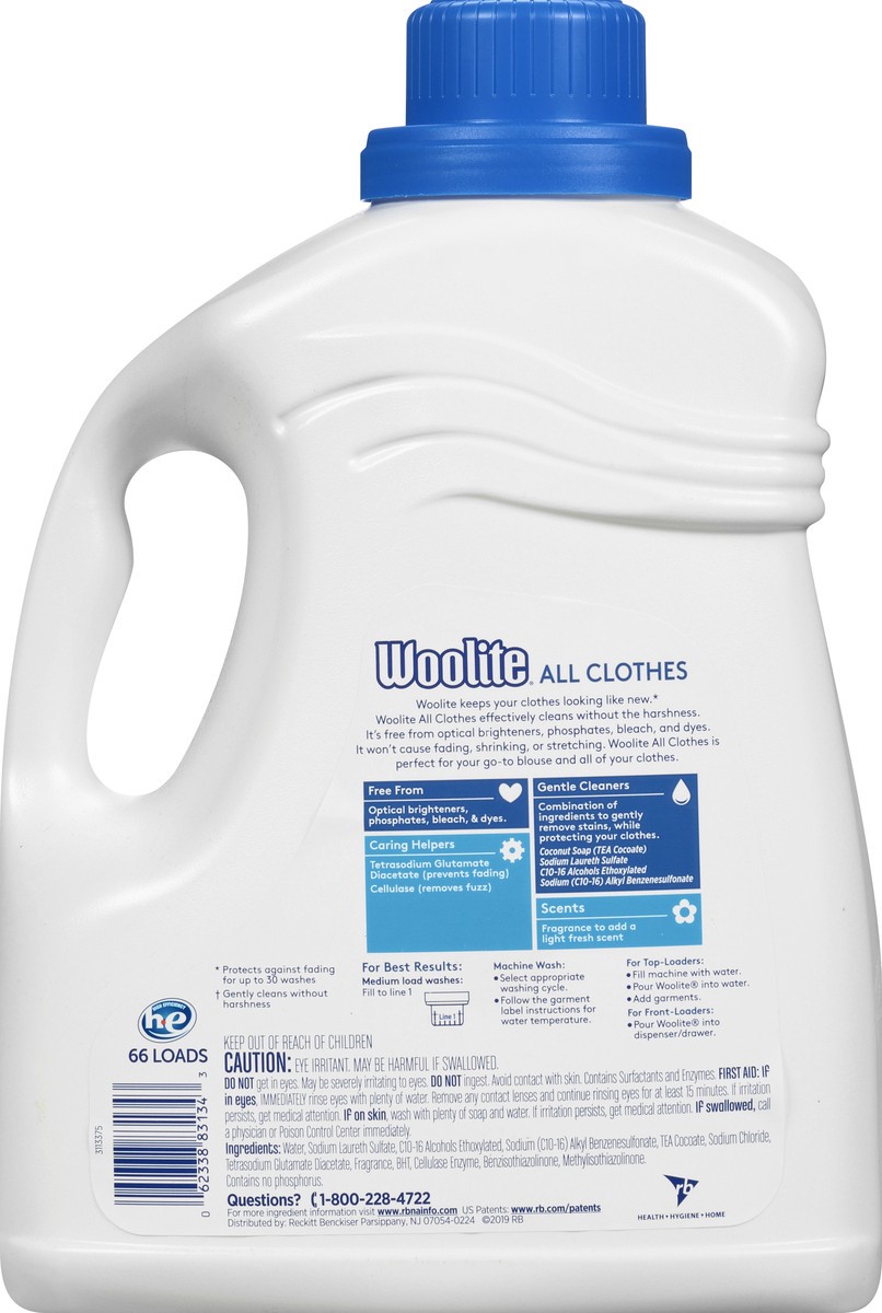 slide 7 of 11, Woolite Damage Defense Liquid Laundry Detergent, 66 Loads, Regular and HE Washers, 100 Fl Oz, Packaging may vary, 100 oz