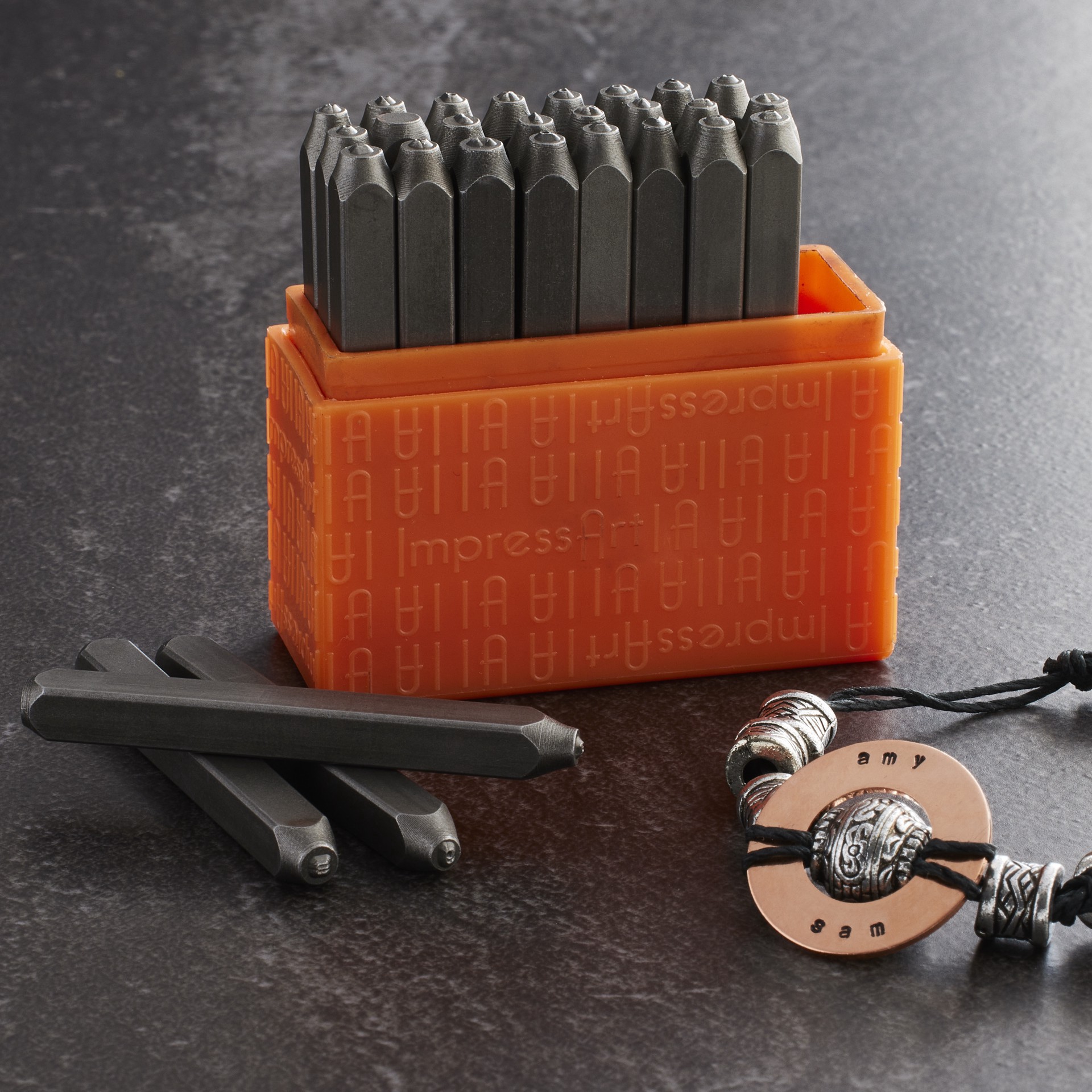 slide 3 of 3, Impressart Basic Metal Stamps, Sans Serif Lowercase Letters, 1.5 mm