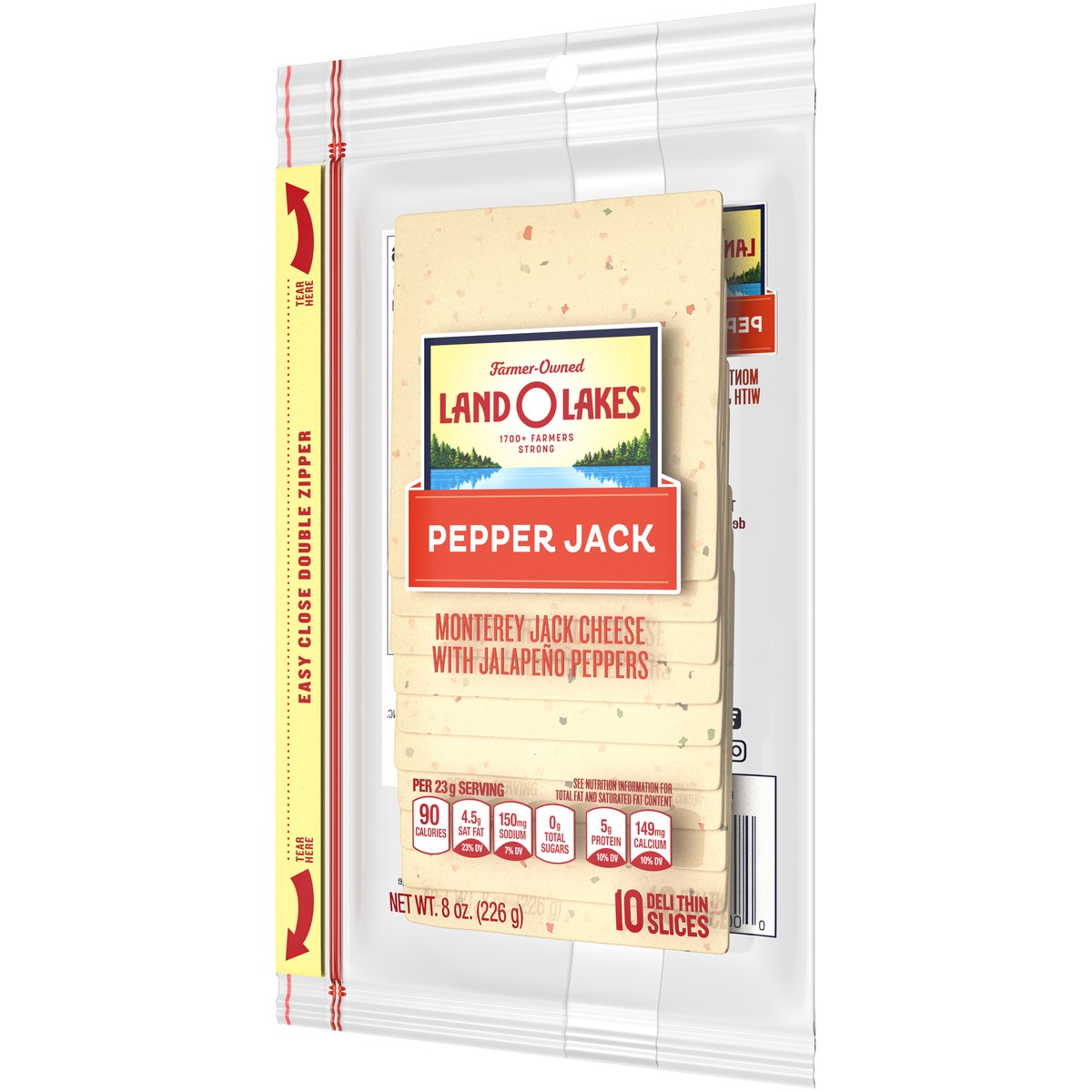 slide 1 of 9, Land O'Lakes Sliced Pepper Jack Cheese, 8 oz, 8 oz
