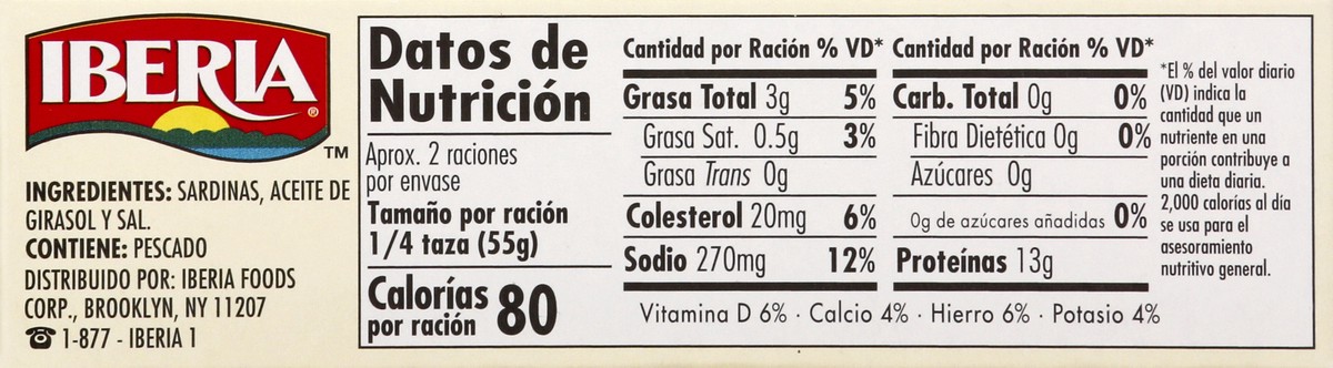 slide 5 of 10, Iberia Sardines in Sunflower Oil 4.2 oz, 4.2 oz