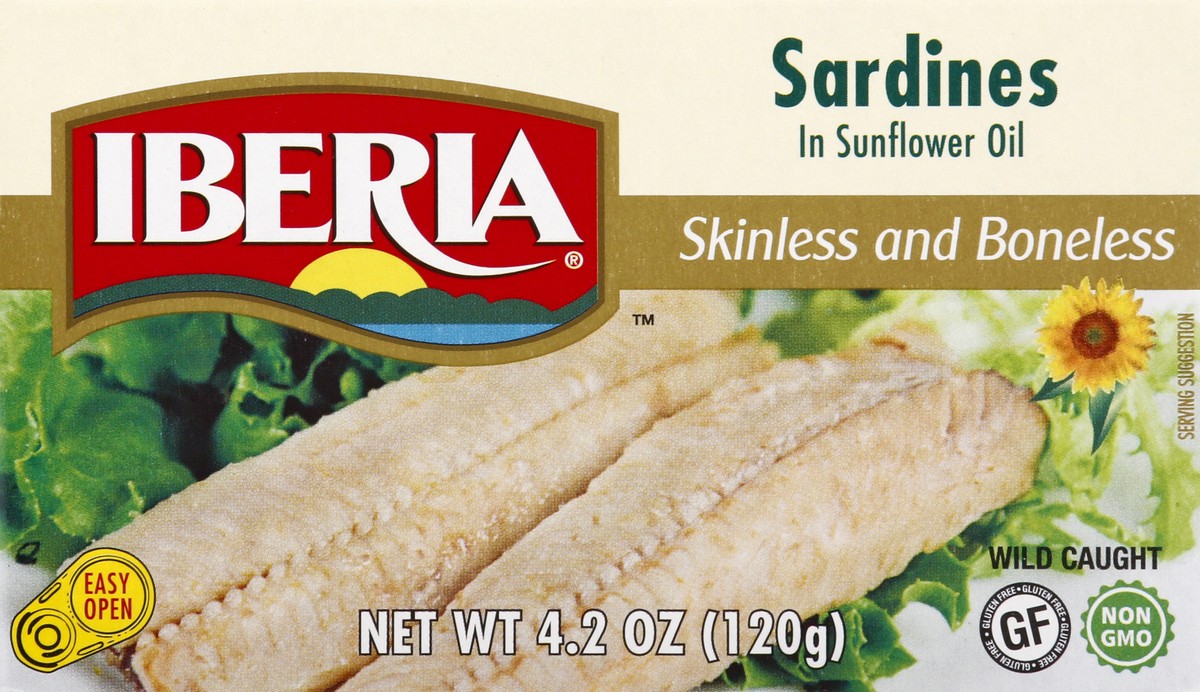 slide 1 of 10, Iberia Sardines in Sunflower Oil 4.2 oz, 4.2 oz