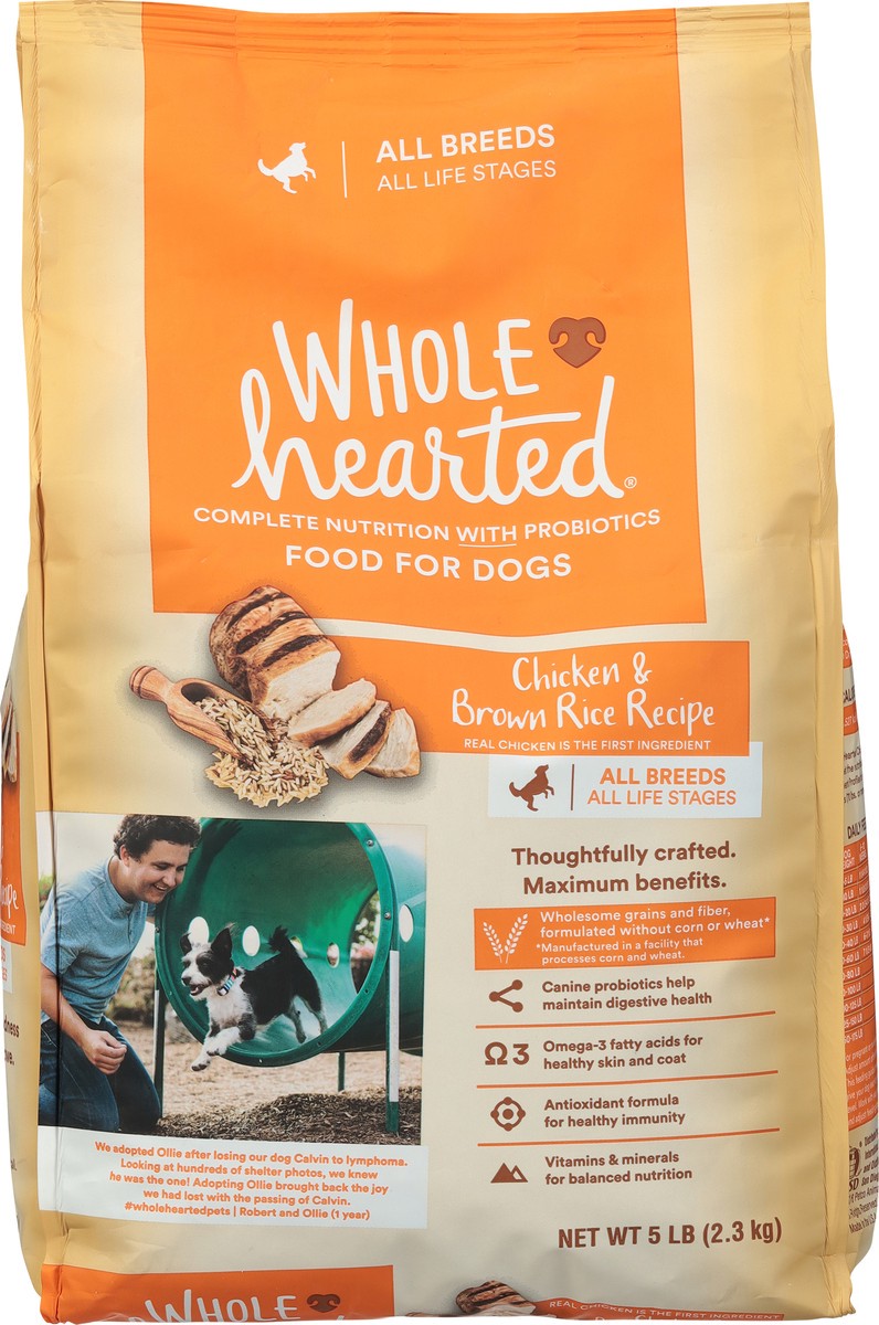 slide 3 of 15, Whole Hearted All Life Stages All Breed Chicken & Brown Rice Recipe Food for Dogs 5 lb, 5 lb