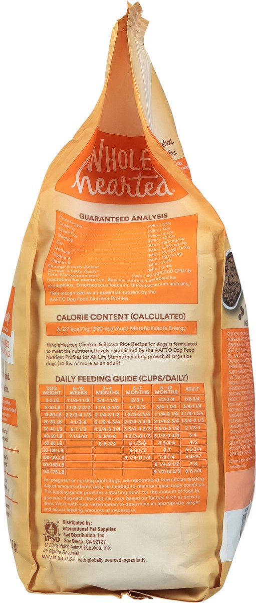 slide 2 of 15, Whole Hearted All Life Stages All Breed Chicken & Brown Rice Recipe Food for Dogs 5 lb, 5 lb