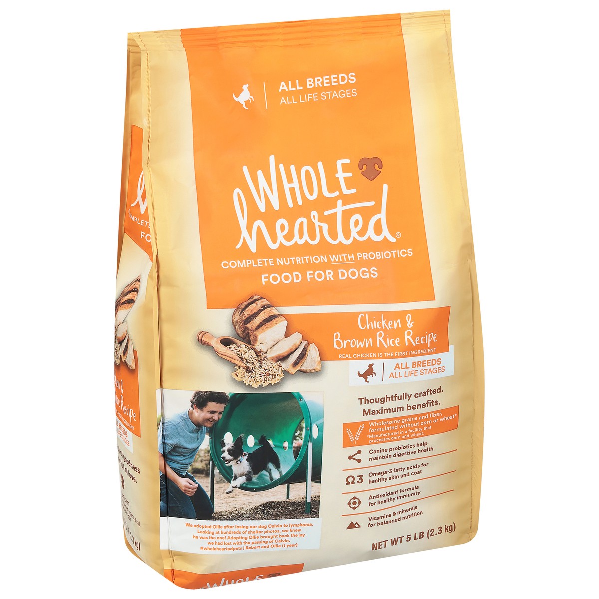 slide 14 of 15, Whole Hearted All Life Stages All Breed Chicken & Brown Rice Recipe Food for Dogs 5 lb, 5 lb