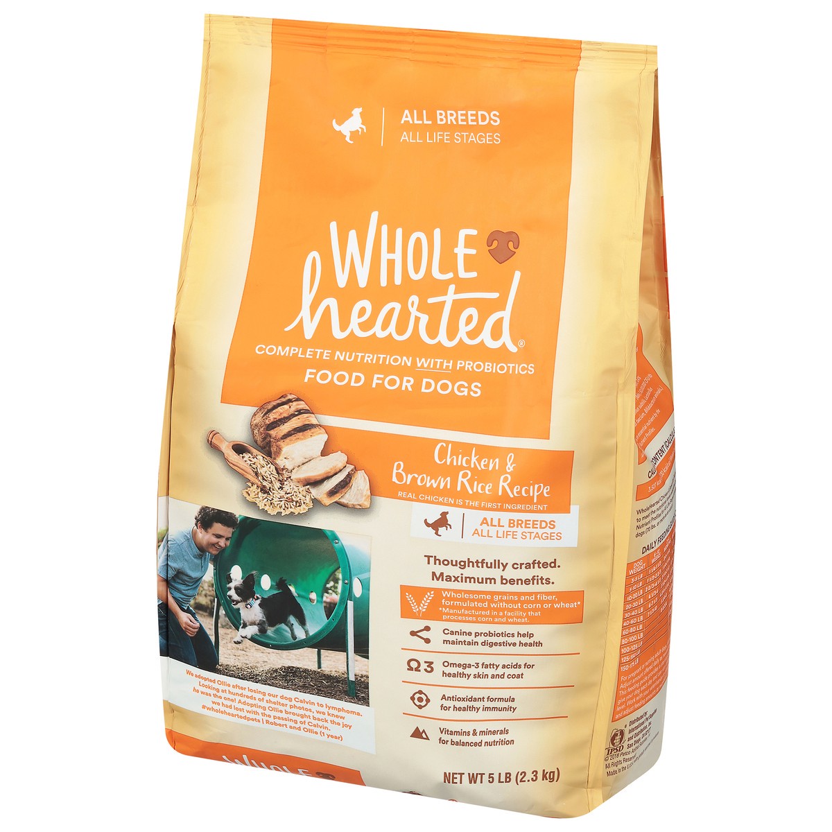 slide 12 of 15, Whole Hearted All Life Stages All Breed Chicken & Brown Rice Recipe Food for Dogs 5 lb, 5 lb