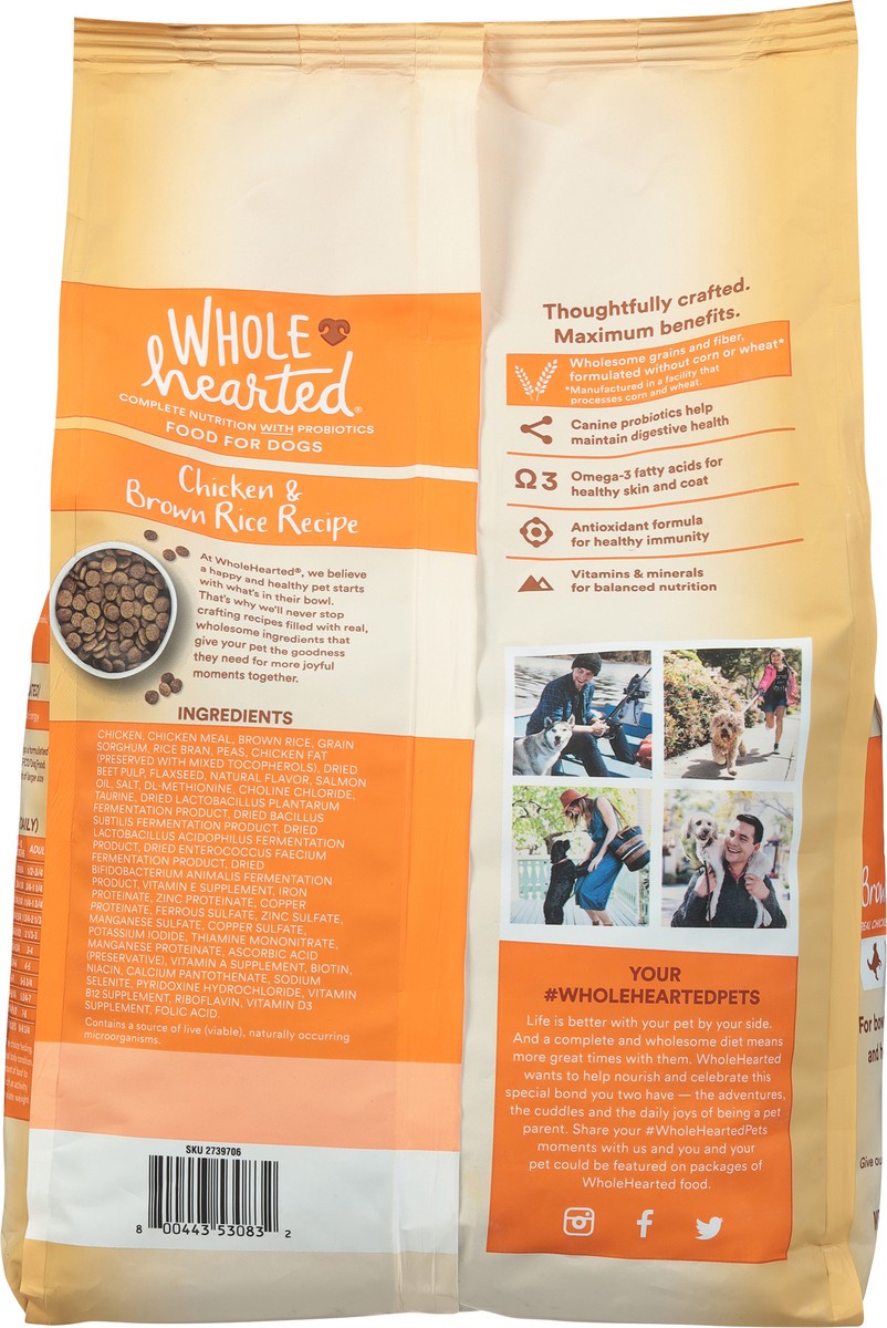 slide 9 of 15, Whole Hearted All Life Stages All Breed Chicken & Brown Rice Recipe Food for Dogs 5 lb, 5 lb